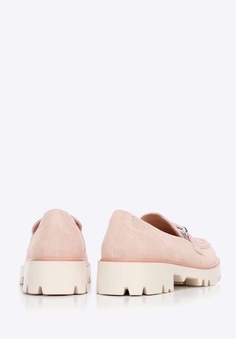 Mocasines de ante con hebilla para mujer Wittchen en color rosa - Image 4