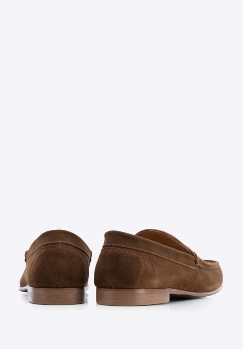 Mocasines Wittchen para hombre de tela a cuadros marrón y beige de piel de ante - Image 5