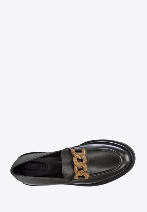 Mocasines de piel para mujer Wittchen con cadena decorativa en la plataforma - Image 4