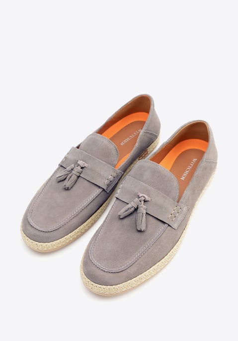 Mocasines Wittchen de ante para hombre con borlas, color gris - Image 2