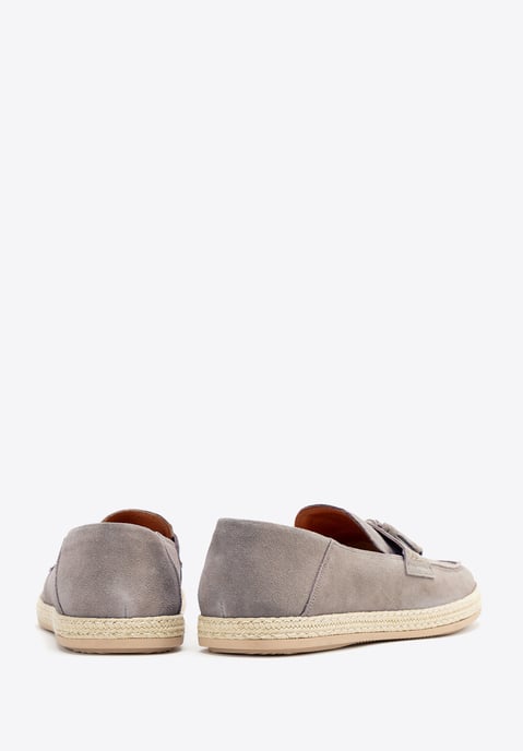 Mocasines Wittchen de ante para hombre con borlas, color gris - Image 4