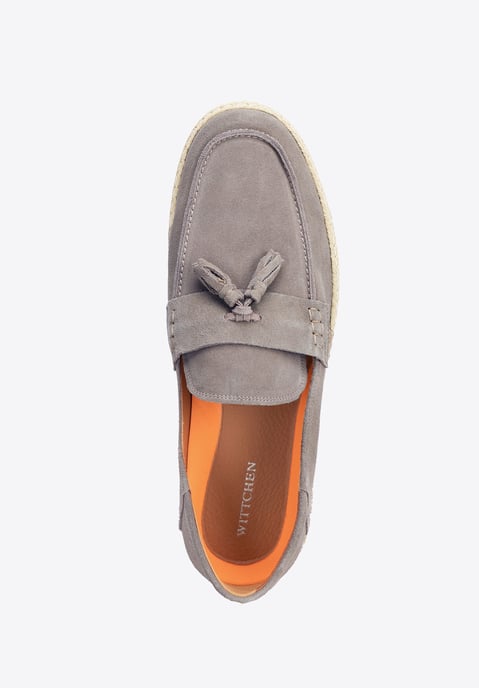 Mocasines Wittchen de ante para hombre con borlas, color gris - Image 5