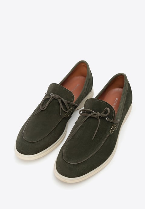 Mocasines Wittchen de ante verde para hombre - Image 2