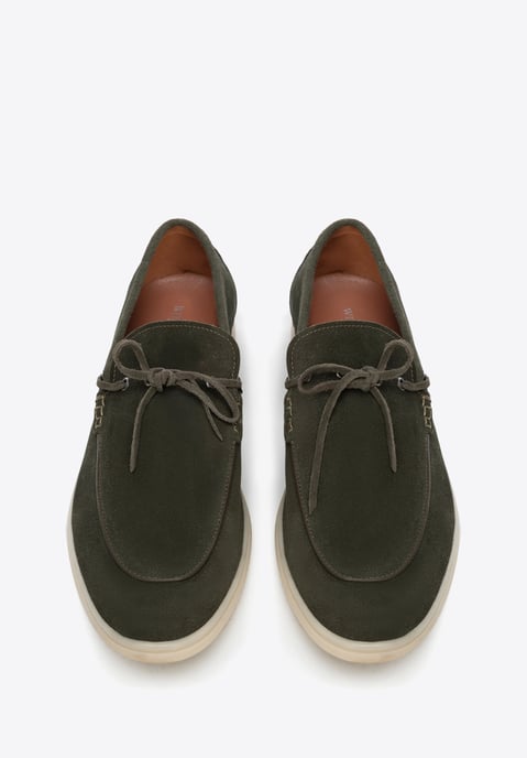 Mocasines Wittchen de ante verde para hombre - Image 3