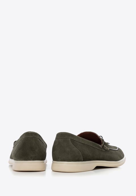 Mocasines Wittchen de ante verde para hombre - Image 4