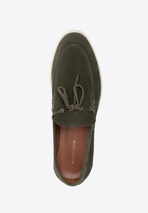 Mocasines Wittchen de ante verde para hombre - Image 5