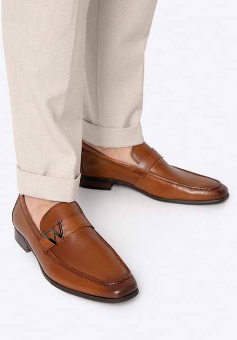 Mocasines Wittchen de piel auténtica para hombre con logotipo metálico - Image 2