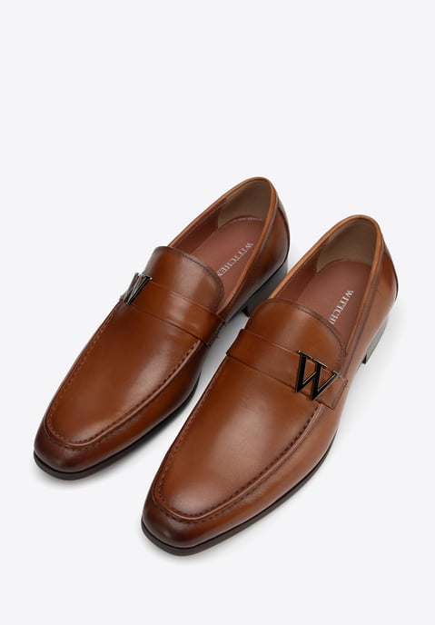 Mocasines Wittchen de piel auténtica para hombre con logotipo metálico - Image 3