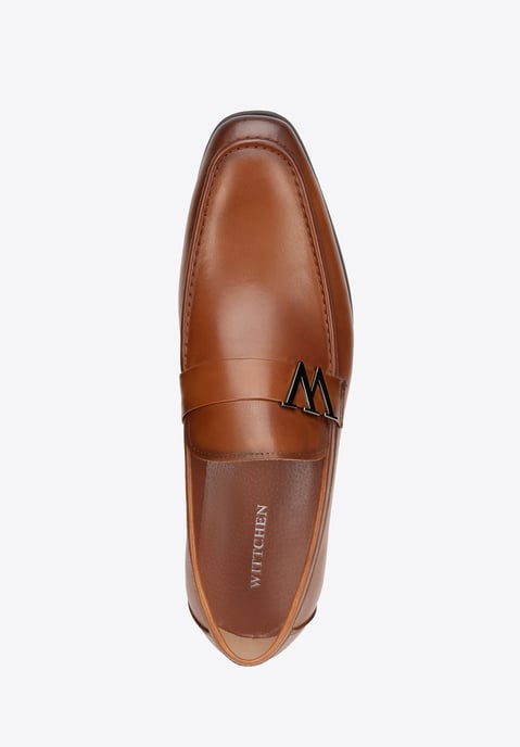 Mocasines Wittchen de piel auténtica para hombre con logotipo metálico - Image 6