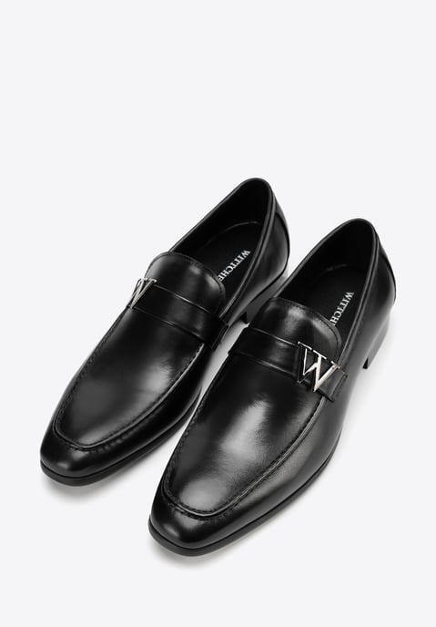 Mocasines Wittchen de piel auténtica para hombre con logotipo metálico en color - Image 3