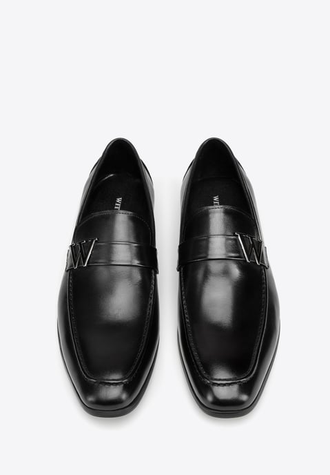 Mocasines Wittchen de piel auténtica para hombre con logotipo metálico en color - Image 4
