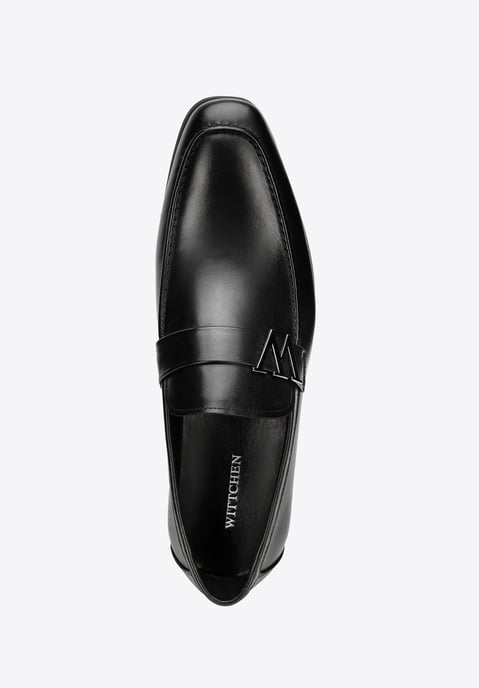 Mocasines Wittchen de piel auténtica para hombre con logotipo metálico en color - Image 6