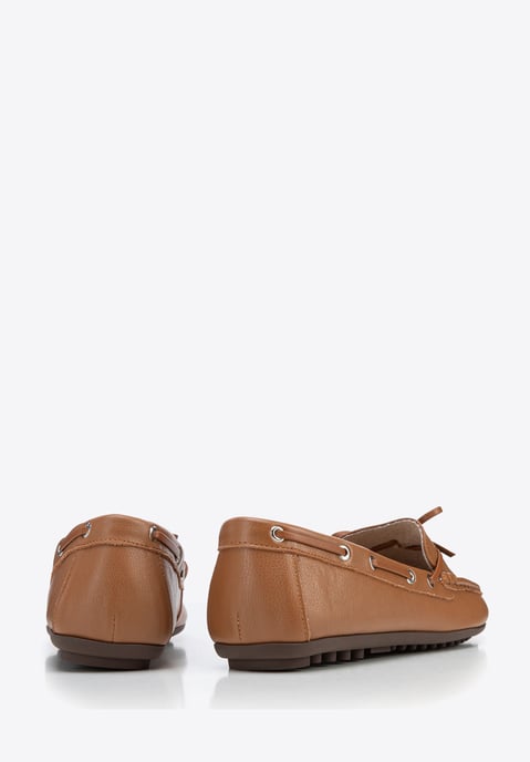 Mocasines de piel para mujer Wittchen con correa, color marrón - Image 5