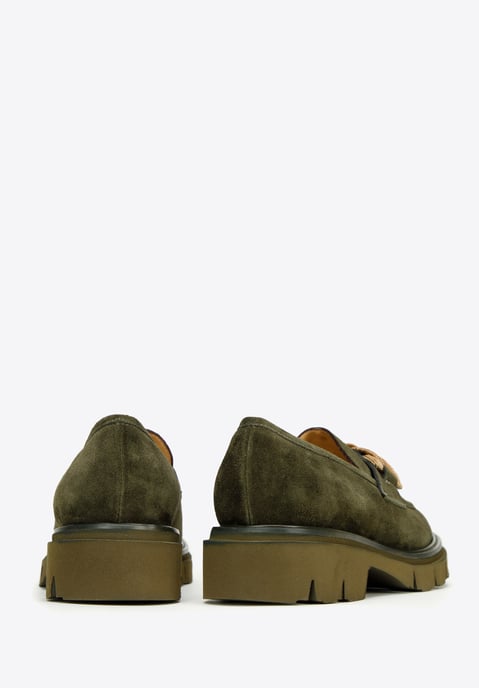 Mocasines de ante para mujer Wittchen con cadena decorativa en la plataforma - Image 3