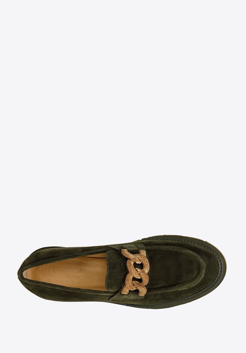 Mocasines de ante para mujer Wittchen con cadena decorativa en la plataforma - Image 4