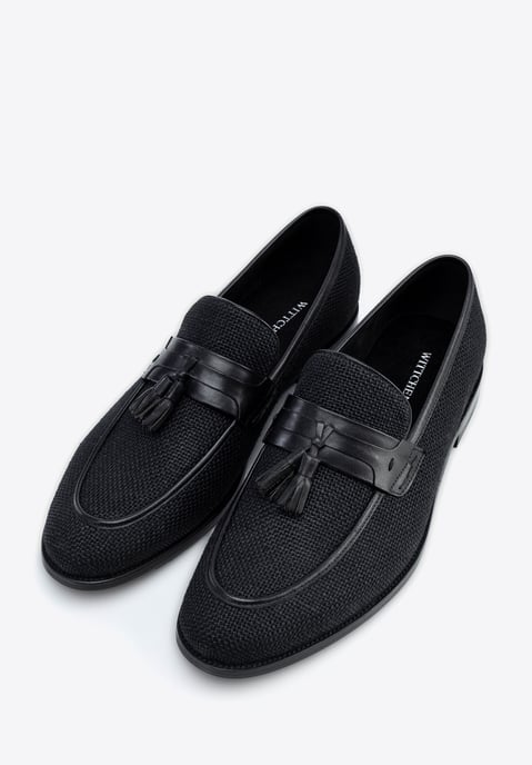 Mocasines negros con borlas para hombre de Wittchen, piel auténtica - Image 2