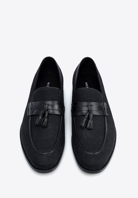 Mocasines negros con borlas para hombre de Wittchen, piel auténtica - Image 3