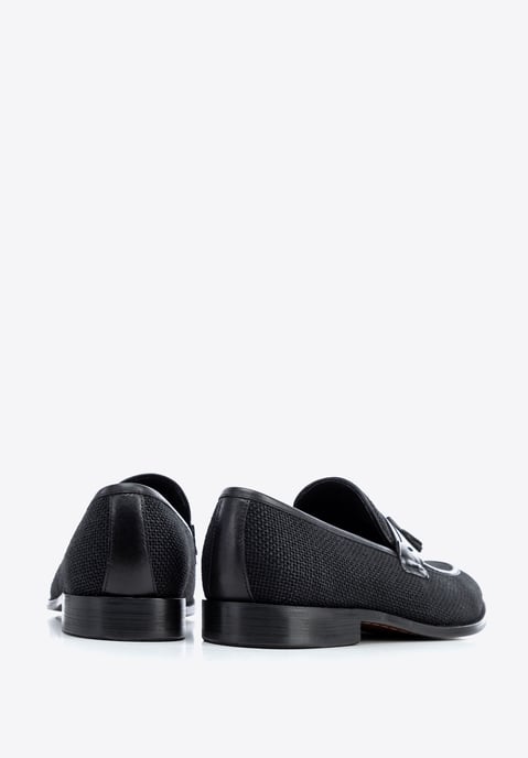 Mocasines negros con borlas para hombre de Wittchen, piel auténtica - Image 4