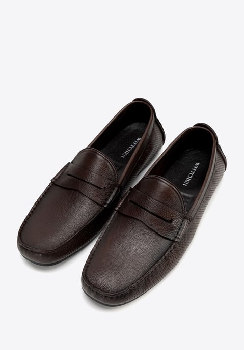 Zapatos de piel sin cordones para hombre Wittchen, piel natural marrón - Image 2