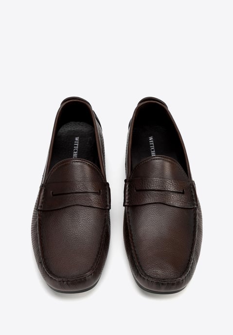 Zapatos de piel sin cordones para hombre Wittchen, piel natural marrón - Image 3