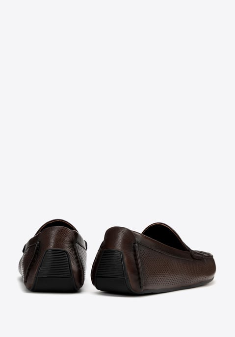 Zapatos de piel sin cordones para hombre Wittchen, piel natural marrón - Image 4