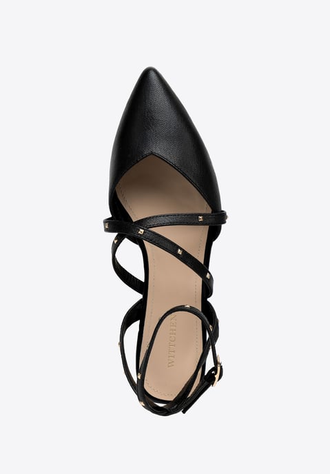 Bailarinas de piel Wittchen para mujer con detalles metálicos en negro - Image 6