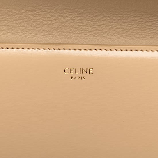 Bolso de cadena de cuero beige - Image 5
