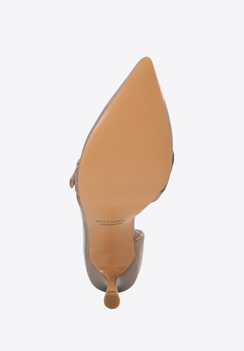 Zapatos de salón Wittchen para mujer, con correa, color beige, piel natural - Image 6