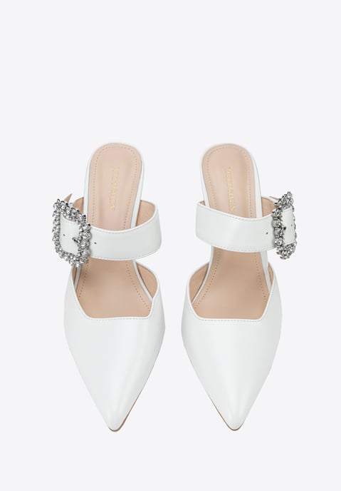 Zapatos de tacón de aguja Wittchen para mujer, color blanco y natural. - Image 3