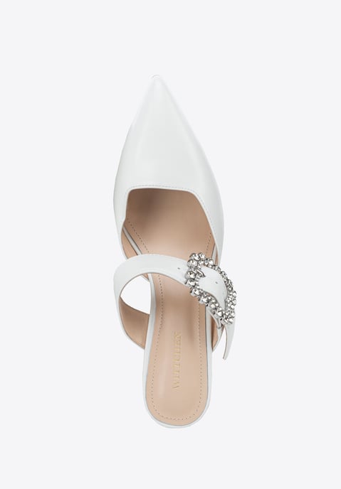 Zapatos de tacón de aguja Wittchen para mujer, color blanco y natural. - Image 5