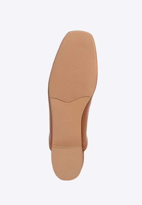 Mocasines de piel con tacón abierto para mujer Wittchen, piel auténtica marrón - Image 6