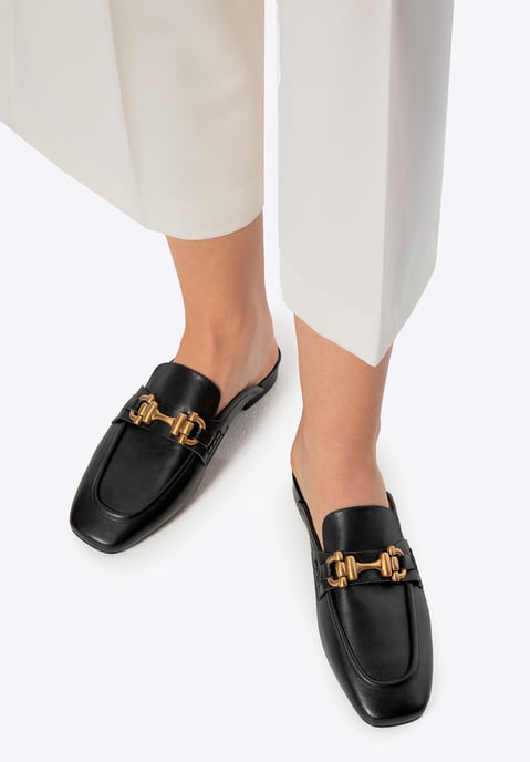 Mocasines de piel para mujer Wittchen con tacón abierto - Image 2