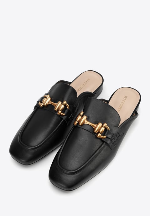 Mocasines de piel para mujer Wittchen con tacón abierto - Image 3