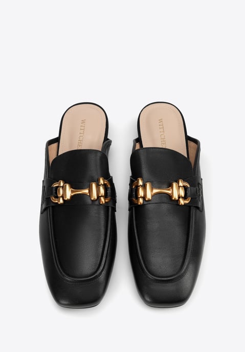 Mocasines de piel para mujer Wittchen con tacón abierto - Image 4