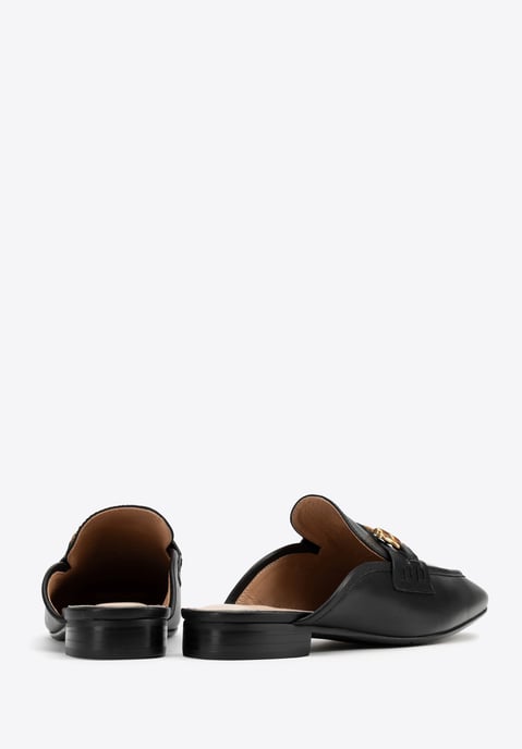 Mocasines de piel para mujer Wittchen con tacón abierto - Image 5
