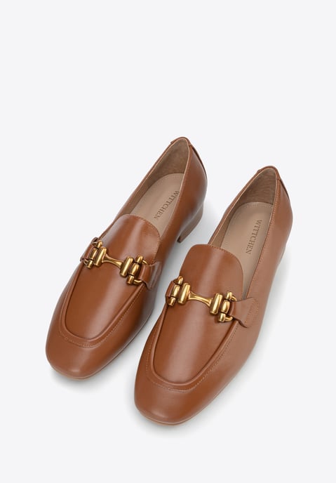 Mocasines de piel para mujer Wittchen con hebilla en piel auténtica marrón - Image 2