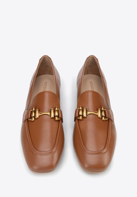 Mocasines de piel para mujer Wittchen con hebilla en piel auténtica marrón - Image 3