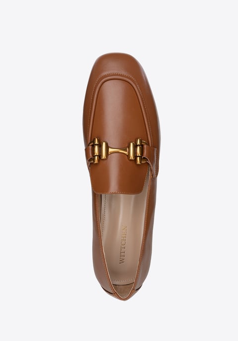 Mocasines de piel para mujer Wittchen con hebilla en piel auténtica marrón - Image 5