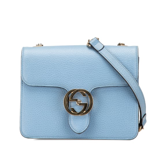 Bolso cruzado de cuero con textura de grano - Image 1