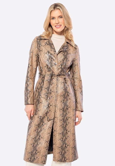 Abrigo de piel con estampado animal para mujer de Wittchen - Image 3