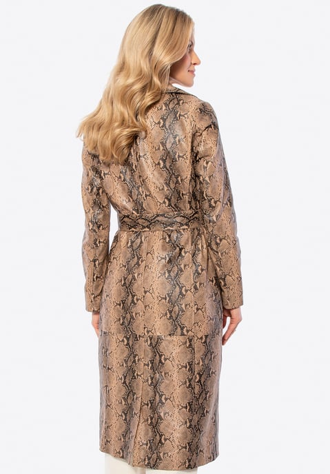 Abrigo de piel con estampado animal para mujer de Wittchen - Image 4