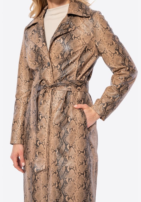 Abrigo de piel con estampado animal para mujer de Wittchen - Image 5