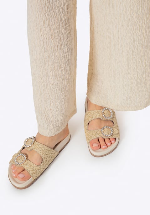 Sandalias Wittchen de rafia sintética para mujer en beige - Image 2