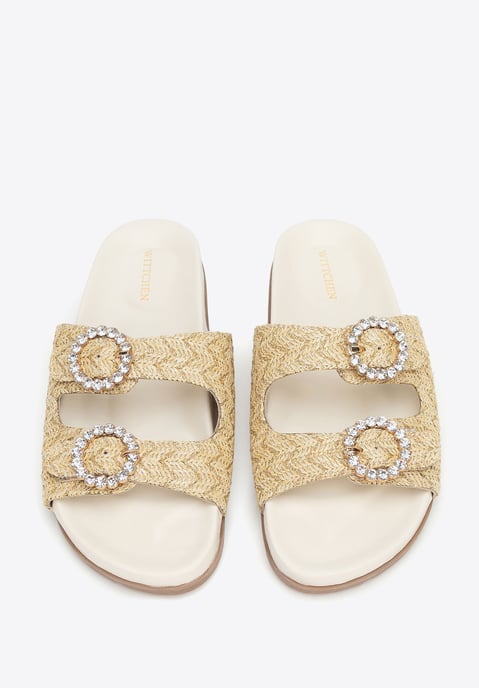 Sandalias Wittchen de rafia sintética para mujer en beige - Image 4