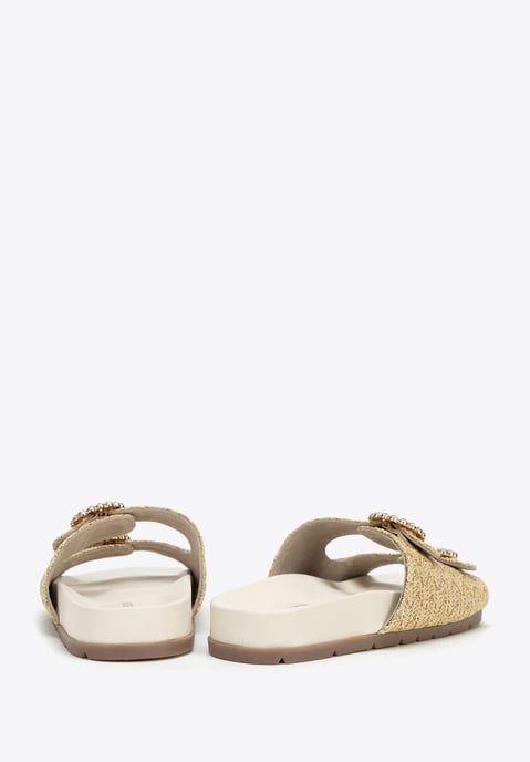 Sandalias Wittchen de rafia sintética para mujer en beige - Image 5