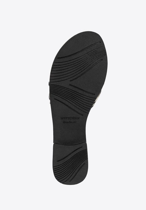 Chanclas de piel con estampado animal de Wittchen para mujer en color negro y - Image 6