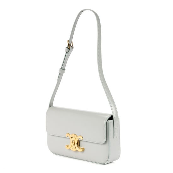 Celine Teen Triomphe Azul  en Grey Cuero de ternero - Image 2