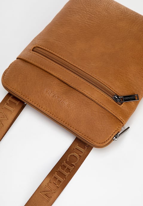 Bolso bandolera pequeño Wittchen para hombre en piel sintética marrón - Image 5