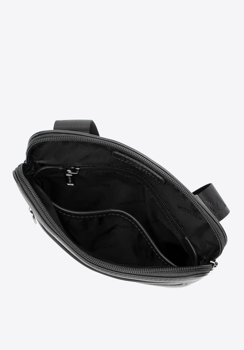 Bolso bandolera Wittchen para hombre en piel sintética negra - Image 3