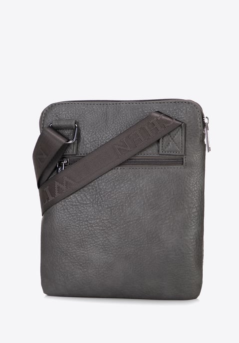 Bolso bandolera pequeño Wittchen para hombre en piel sintética gris - Image 3
